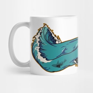 Surfing Beach Wave Arena Mug